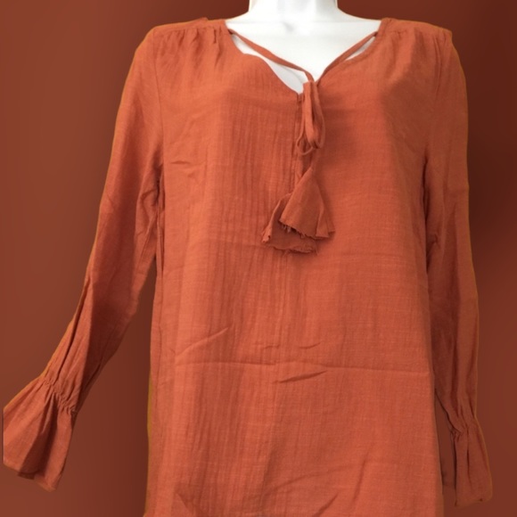 Parkview LA Tops - New California Sunset BoHo Tassel ruffle bell sleeve